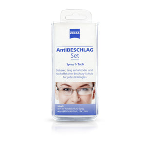 Zestaw Zeiss przeciw parowaniu okularów (płyn + ściereczka)
